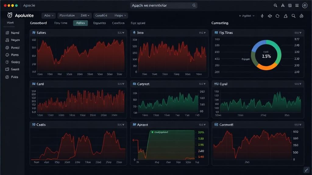 Apache monitoring dashboard with real-time metrics