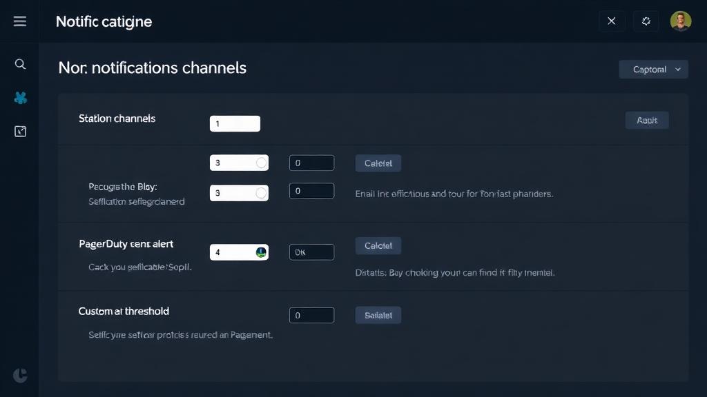 Notification channels and alert configuration