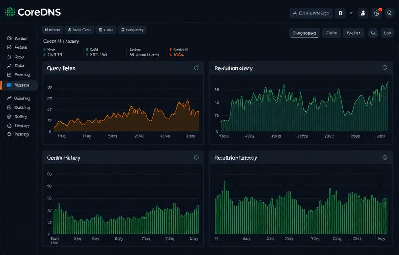 CoreDNS monitoring trigger configuration dashboard