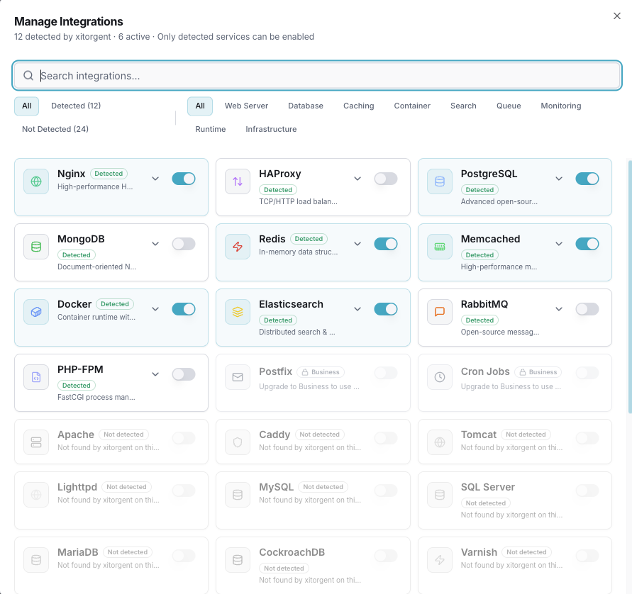 Seamless Integration Control via UI