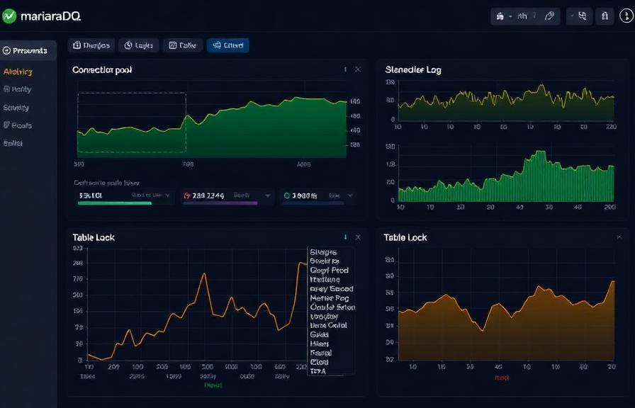 MariaDB performance analysis with connection pool and lock monitoring