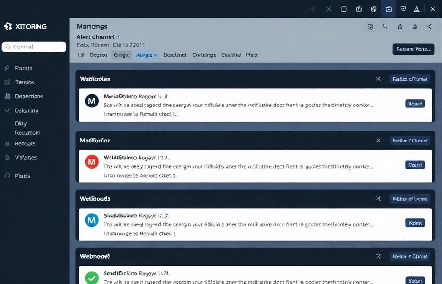 Alert notification channels configuration
