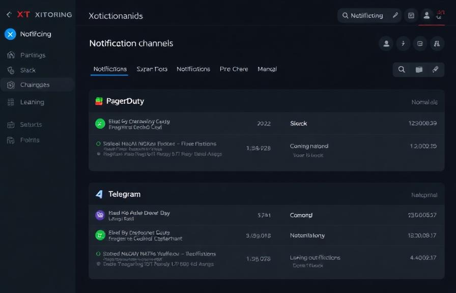 Alert notification channels configuration