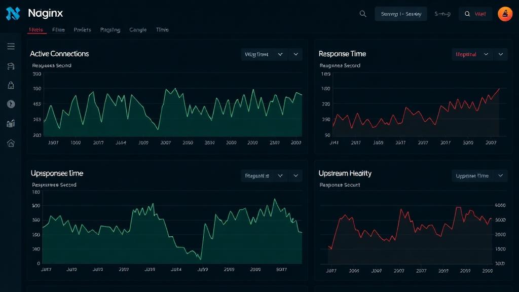 Nginx monitoring dashboard with real-time metrics