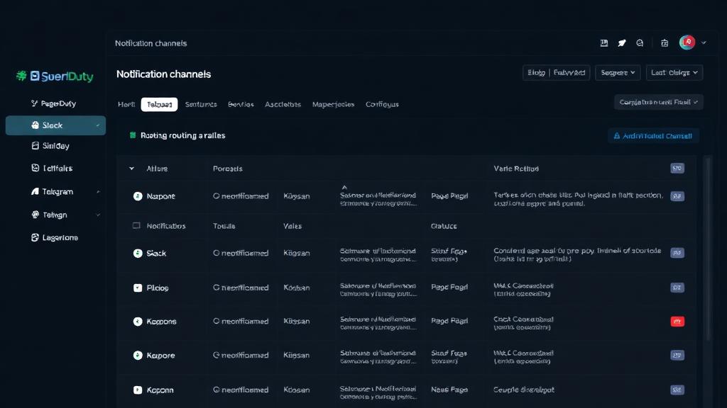 Notification channels and alert configuration