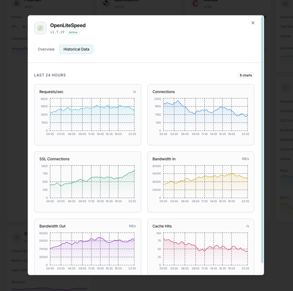 OpenLiteSpeed cache analytics
