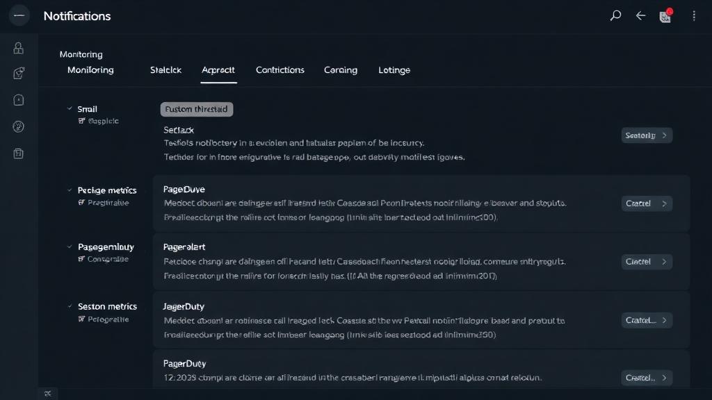 Notification channels and alert configuration