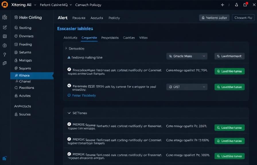 Alert notification and escalation configuration