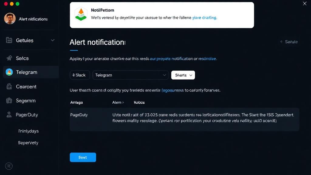Alert notification channels configuration