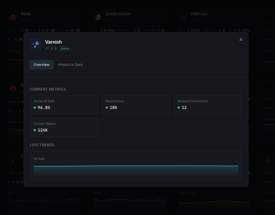 Varnish monitoring dashboard