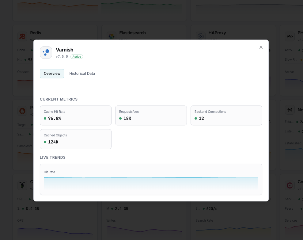 Varnish monitoring dashboard