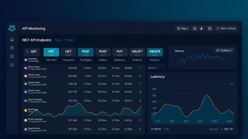 REST API endpoint monitoring dashboard