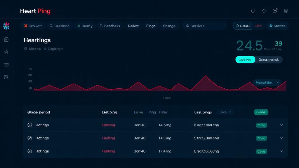 Heartbeat monitoring status dashboard