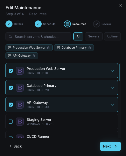 Alert suppression during maintenance