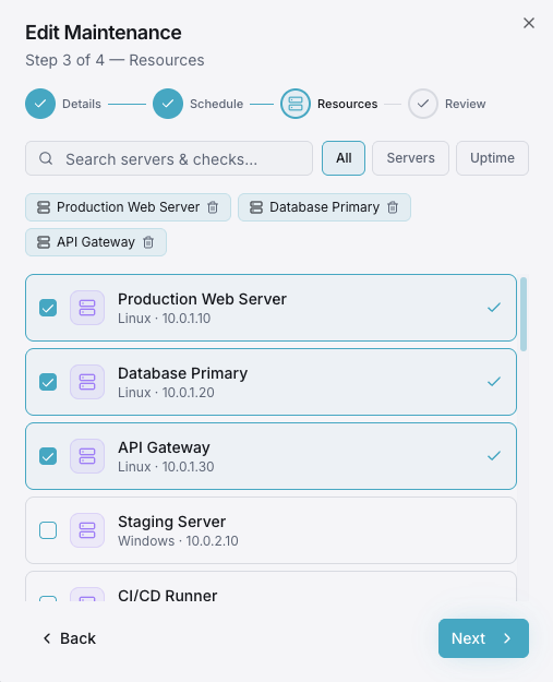 Alert suppression during maintenance