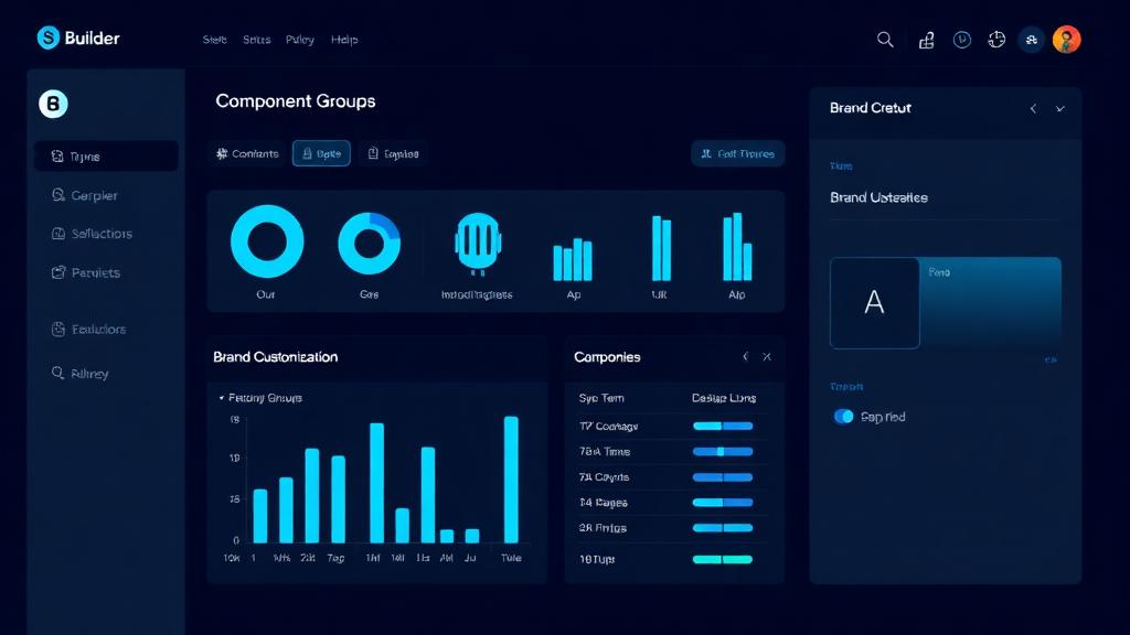 Status page builder with component groups